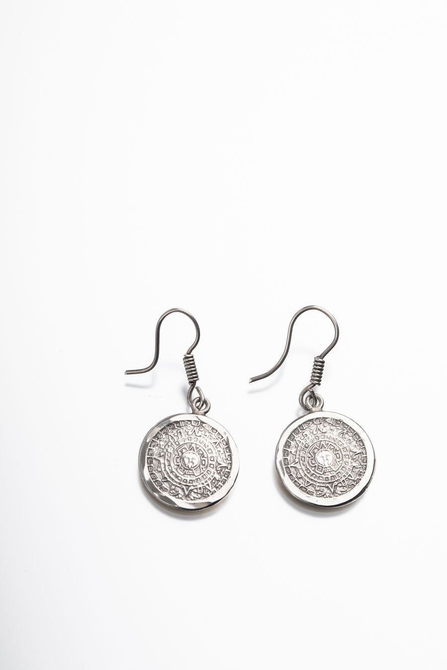 Sterling silver Mayan earrings