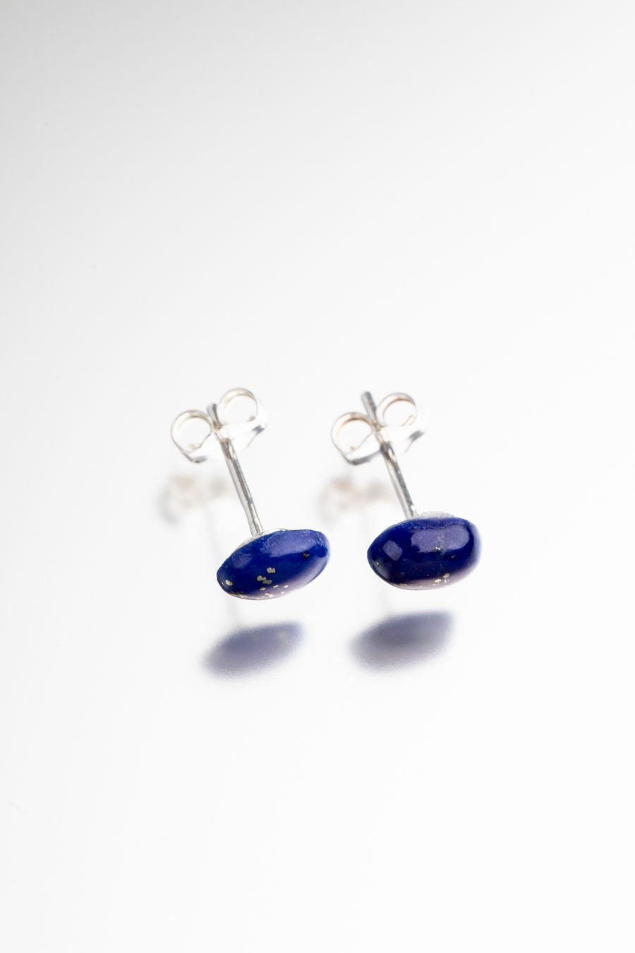 Sterling silver and Lapis Lazuli stud earrings